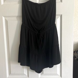 Black strapless romper size M